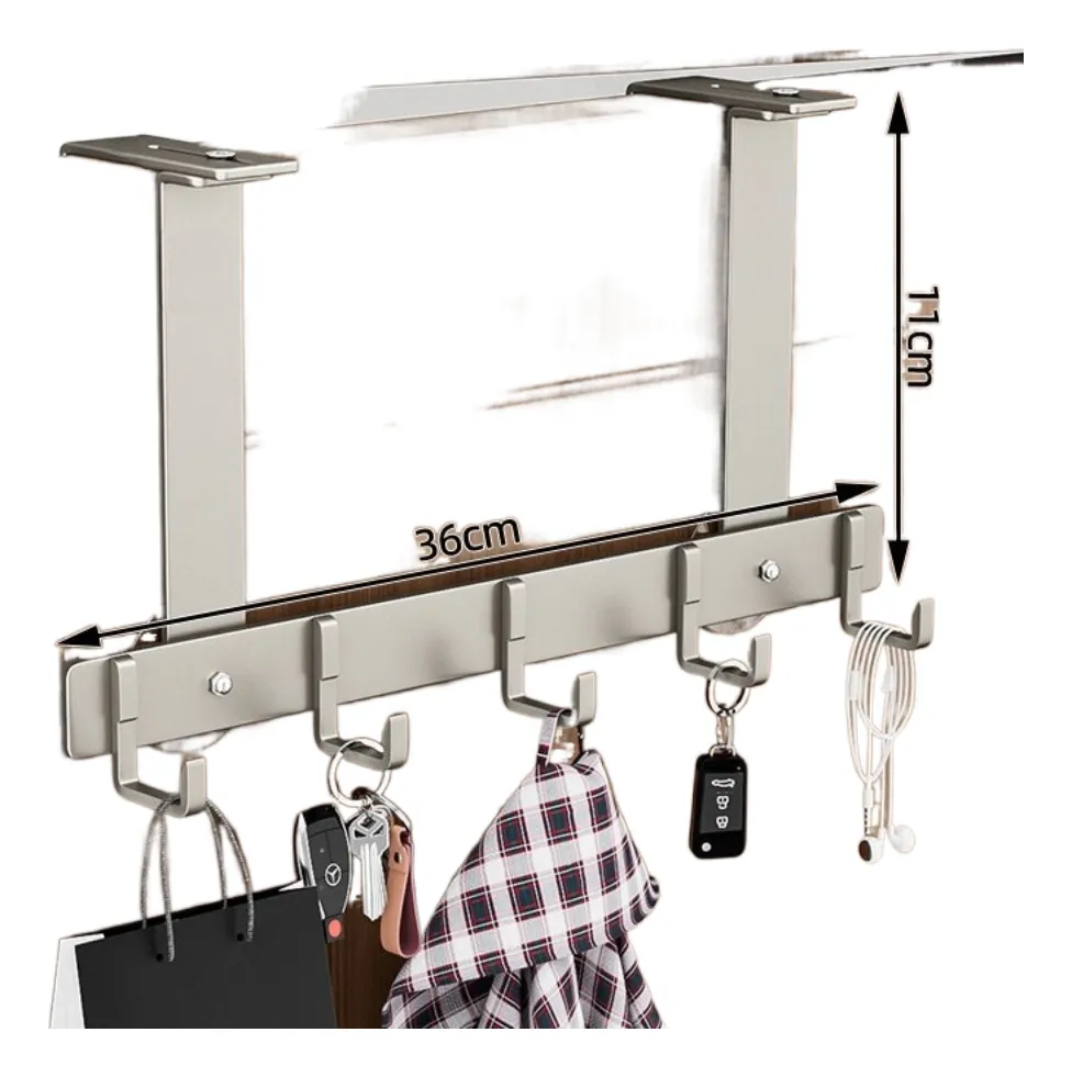 Cabideiro Pendurar Atrás Porta 11 Ganchos Multiuso