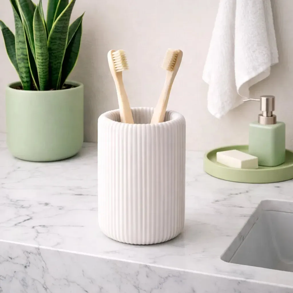 3 Suportes Organizador Adesivo Banheiro Escova Dentes Copo